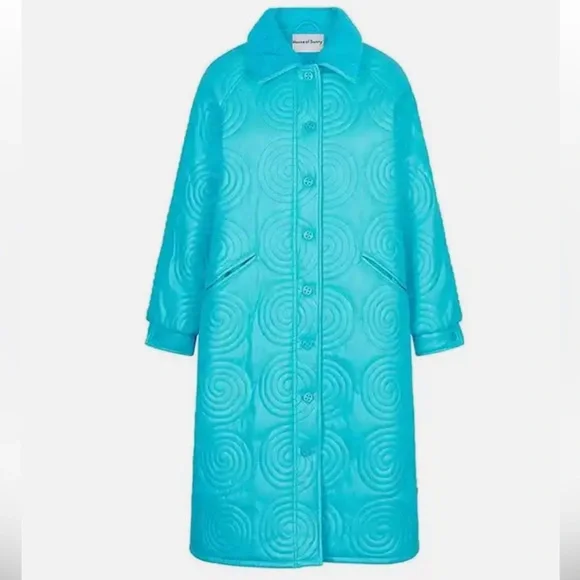House of Sunny Cosmo (Forever & Ever) oversized Overcoat Quilted Faux Le… - Picture 11 of 12